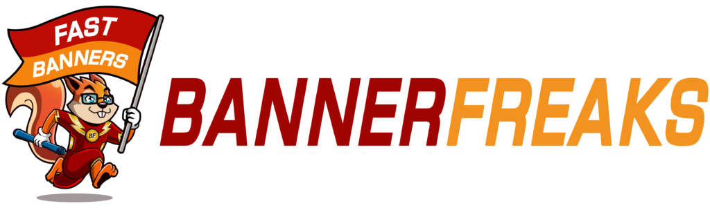 BannerFreaks white horizontal logo, used for professional printing and marketing assets.